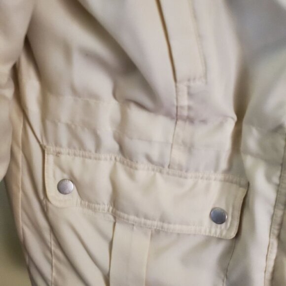 Lauren Ralph Lauren Goose Down Hidden Hood Faux Fur Collar Jacket Size PM - Picture 5 of 8